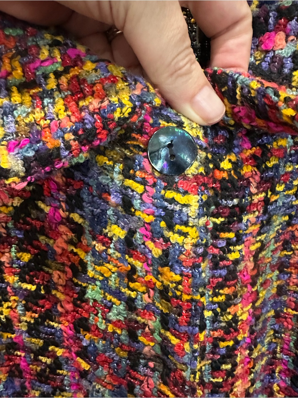 Chico's Multicolor Button-Front Jacket - Picture 5 of 6